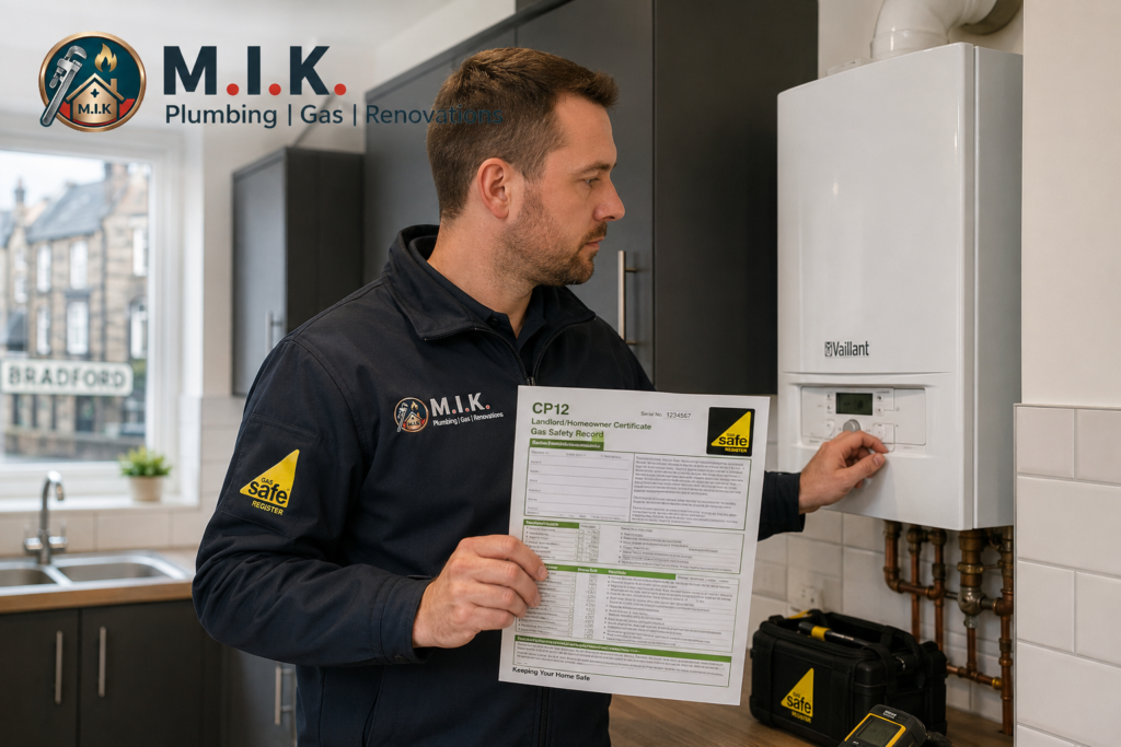 Landlord Gas Safety Certificates Guide | CP12 in Bradford | MIK Plumbing